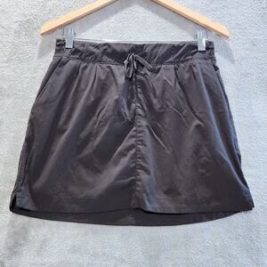 REI Womens Charcoal Gray Drawstring Skort Size Medium Golf Athleisure Hiking